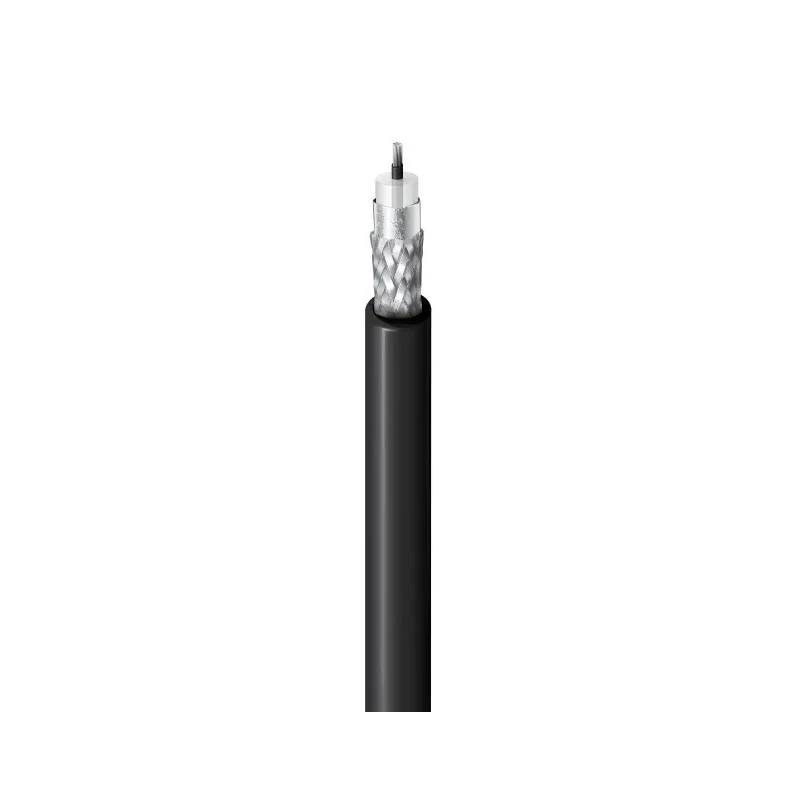 Belden 9223 Series RG58 Coaxial Cable 50 Ω 1.9kV AC Voltage 22AWG 152.4m Black Unterminated RG58