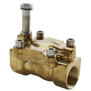 RS PRO 2 Port Normally Closed Brass Solenoid Valve, 1 in Inlet, ISO 228 Thread, 13.8 bar Max Pressure, 25mm Orifice 176-2065