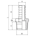 RS PRO Stainless Steel Hose Connector 16 mm ID Threaded 1/2 in Male, 140 bar, Series 62340 176-2206