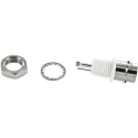TE Connectivity Greenpar Series 75 Ohm Panel Mount Female BNC Coaxial Connector Straight Body Solder 1-1478201-0
