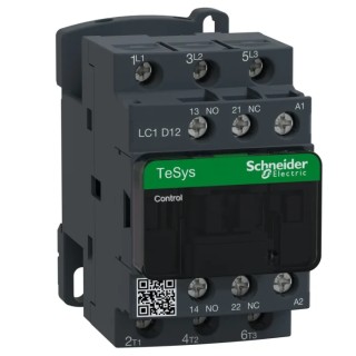 Schneider Electric 3-Pole Contactor, 12 A, 5.5 kW, 24V AC Coil, 690V AC LC1D