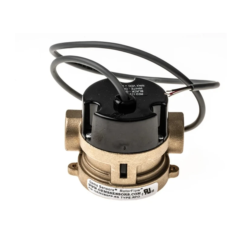 Gems Sensors RFO Series Flow Sensor 15L/min to 75L/min, Female Connection, Brass Body, 13.8 bar Pressure, 100°C 156262BSPP