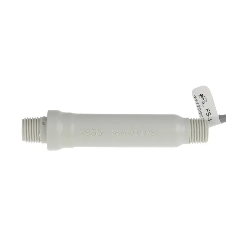 Gems Sensors FS-3 Series Piston Flow Sensor for Liquid 0.2L/min Max 1/4 BSP Male Connection 10bar Pressure 100°C Max 166701