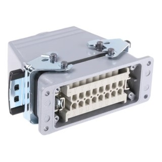 EPIC Heavy Duty Power Connector Kit 16 Way, 16A, H-BE Series, Inserts x 2, Base, Gland 10072000+10194000+10195000+190