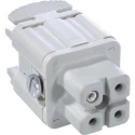 EPIC Heavy Duty Power Connector 3 Way 10A M20 Thread Series H-A Kit with Gland, Inserts x 2 10420000+10421000+10422500+194