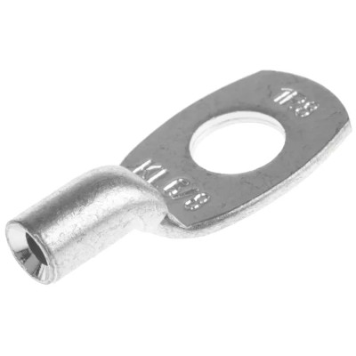 Klauke Uninsulated Ring Terminal, M8 Stud Size, 10 AWG Wire Size, Grey 1R8