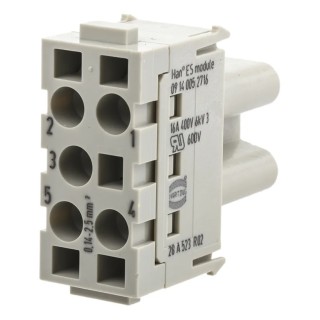 HARTING Heavy Duty Power Connector Module 16A HAN Modular Series Female 5 Contacts 09140052716
