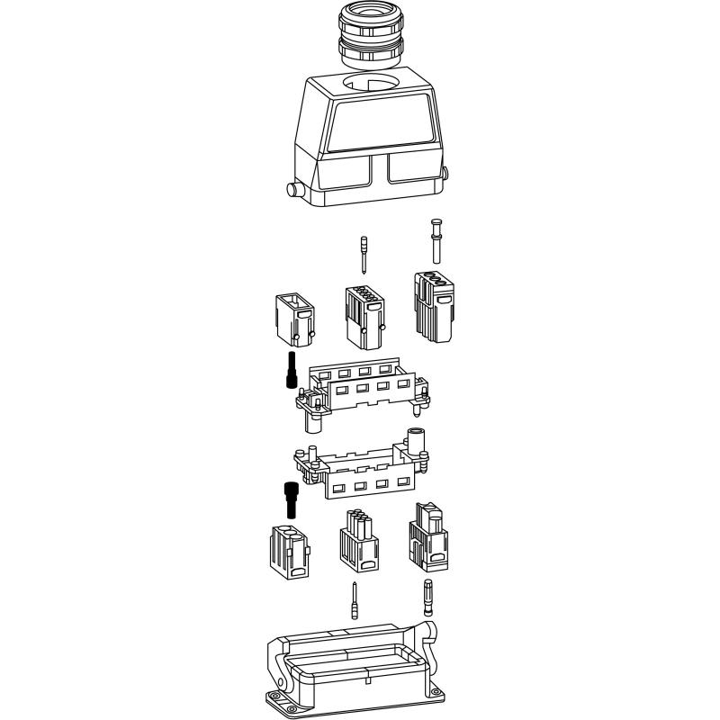 HARTING Heavy Duty Power Connector Module 100A 1000V HAN Modular Series Male 2 Contacts 09140022653