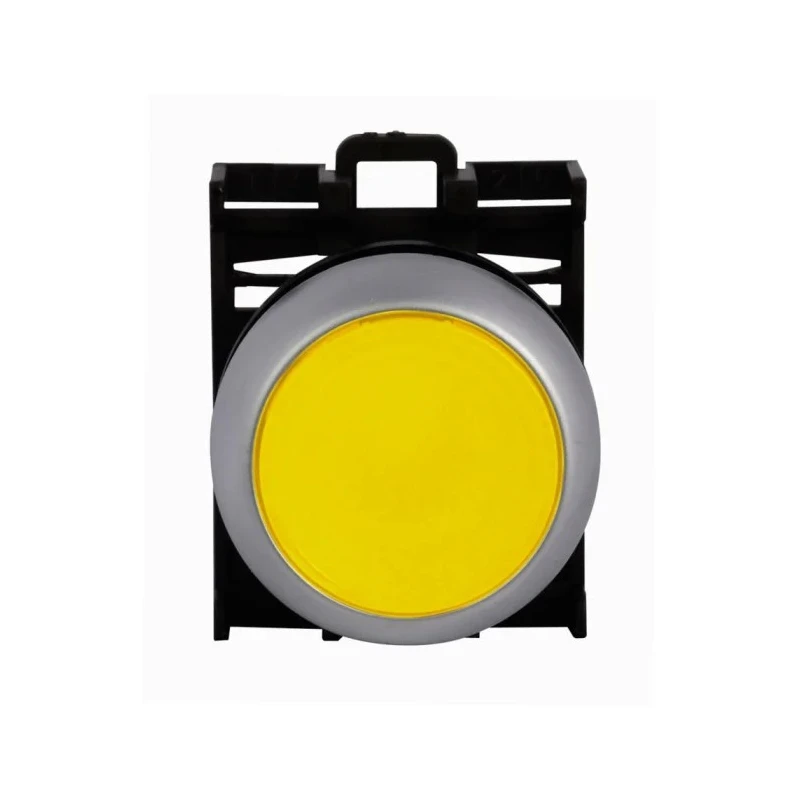 Eaton RMQ Titan M22 Series Yellow Momentary Push Button Head 22 mm Cutout IP69K 78635804 M22-DL-Y+M22-A