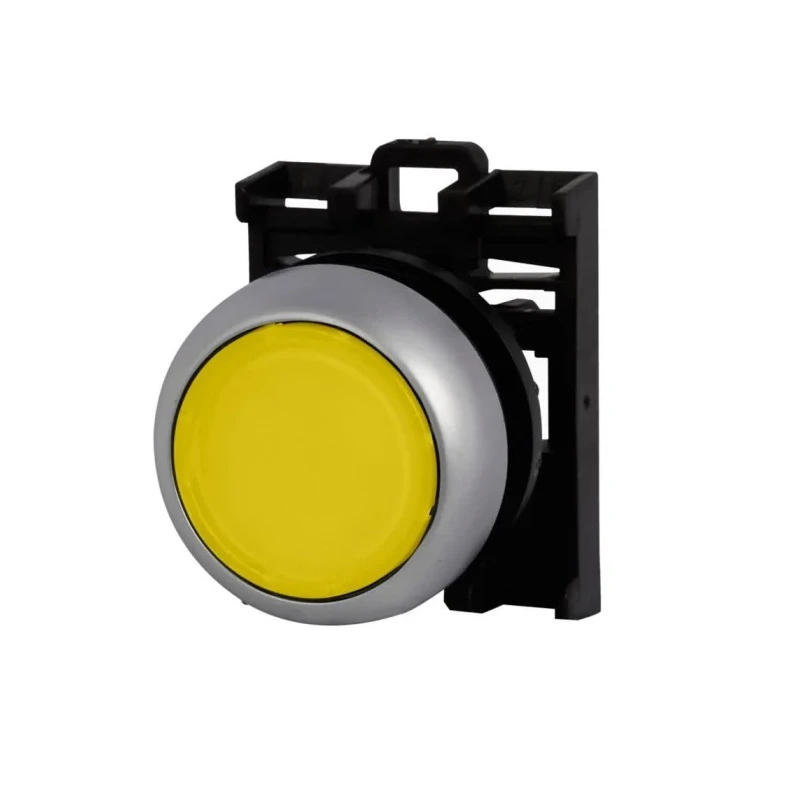 Eaton RMQ Titan M22 Series Yellow Momentary Push Button Head 22 mm Cutout IP69K 78635804 M22-DL-Y+M22-A