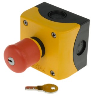 Eaton Key Release Control Station Switch SPDT Plastic Red IP69K IP67 216523 M22-PVS/KC11/IY