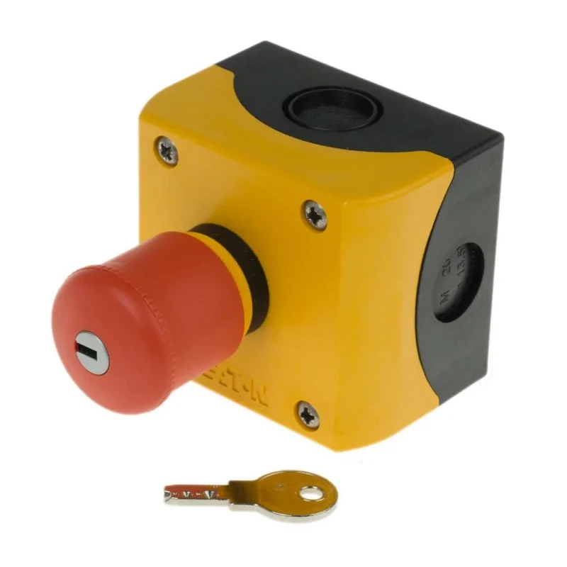 Eaton Key Release Control Station Switch SPDT Plastic Red IP69K IP67 216523 M22-PVS/KC11/IY