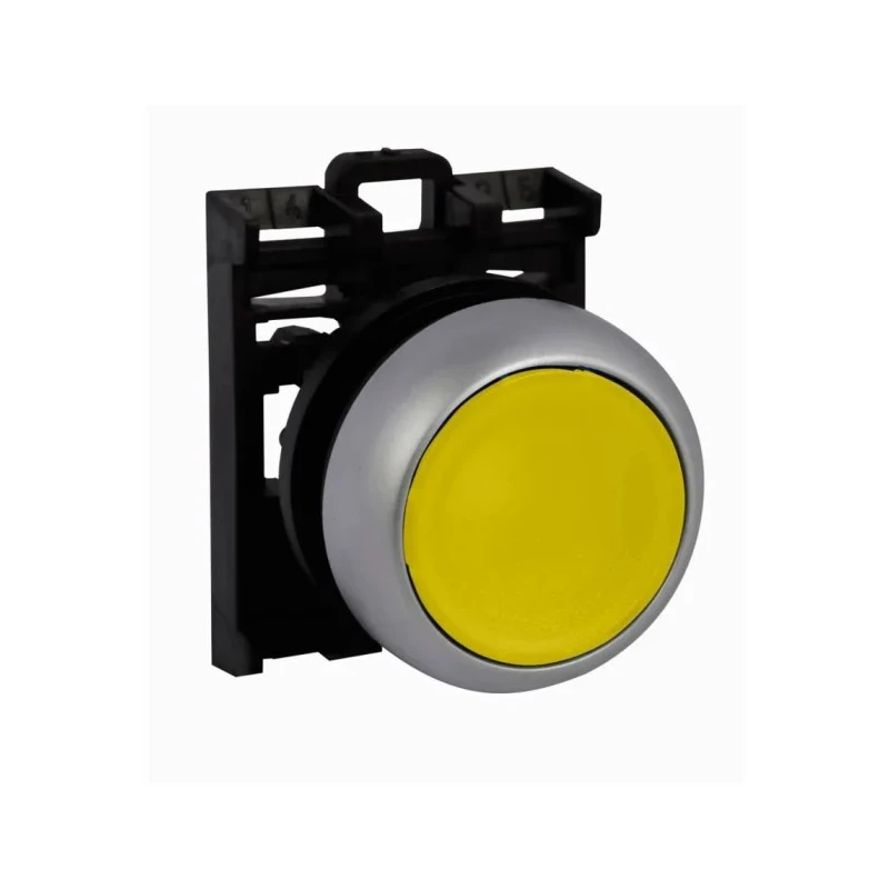 Eaton RMQ Titan M22 Series Yellow Momentary Push Button Head 22 mm Cutout IP69K 78635804 M22-DL-Y+M22-A