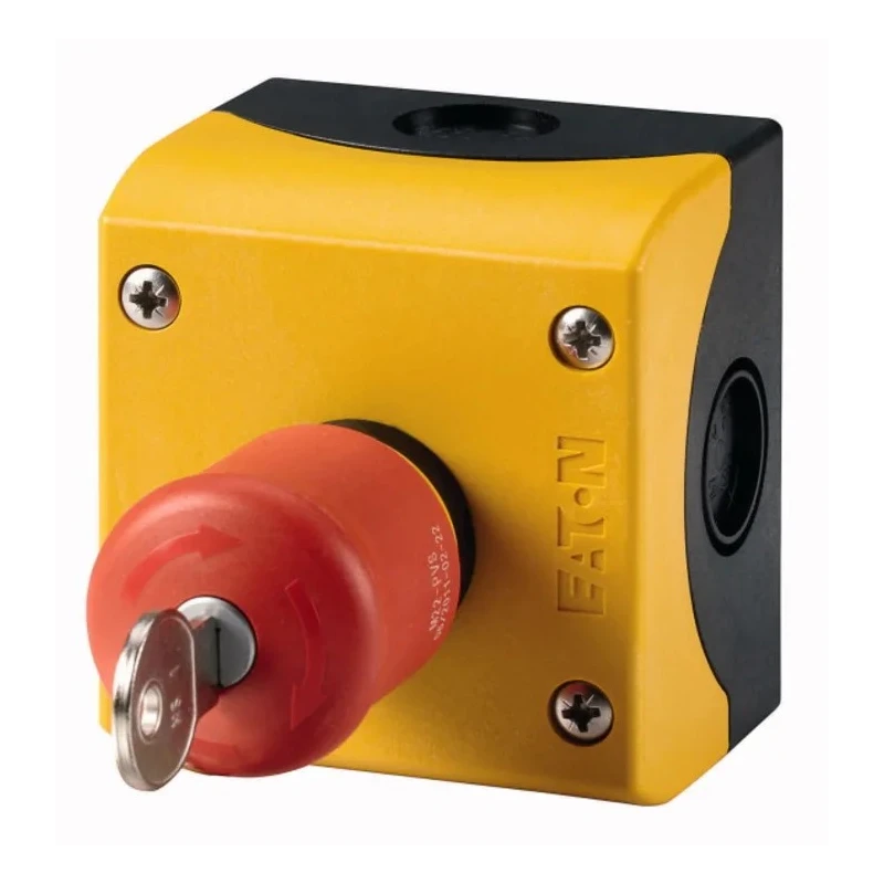 Eaton Key Release Control Station Switch SPDT Plastic Red IP69K IP67 216523 M22-PVS/KC11/IY