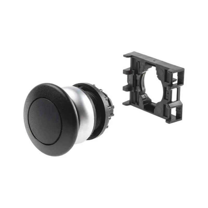 Eaton RMQ Titan M22 Series Black Maintained Push Button Head 22 mm Cutout IP67 IP69 IP66 78635841 M22-DRP-S+M22-A