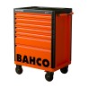 Bahco 7 Drawer Wheeled Roller Cabinet Solid Steel Load Capacity 1000kg Orange 1477K7