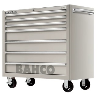 Bahco 7 Drawer Wheeled Roller Cabinet Stainless Steel, 986x501x1100mm, 900kg Load Capacity 1475KXL7SS