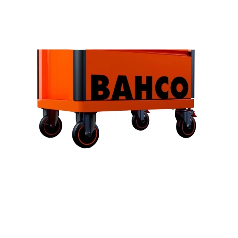 Bahco 7 Drawer Wheeled Roller Cabinet Solid Steel Load Capacity 1000kg Orange 1477K7