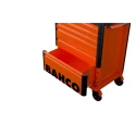 Bahco 7 Drawer Wheeled Roller Cabinet Solid Steel Load Capacity 1000kg Orange 1477K7