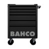 Bahco 6 Drawer Wheeled Tool Trolley Solid Steel 600kg Load Capacity 1472K6BLACK