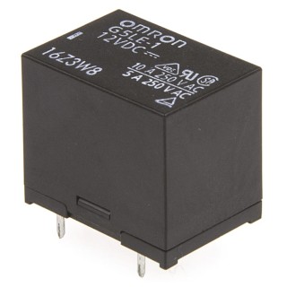 Omron PCB Power Relay 12V dc Coil 10A Switching Current SPDT G5LE-1 12DC