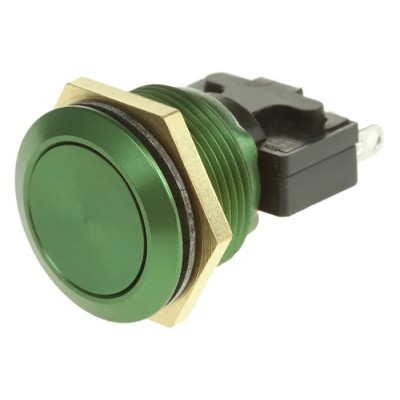 ITW Switches 76-95 Series Vandal Resistant Momentary Push Button Switch Panel Mount 32 mm Cutout SPDT IP67 5 V 76-9513/4044G