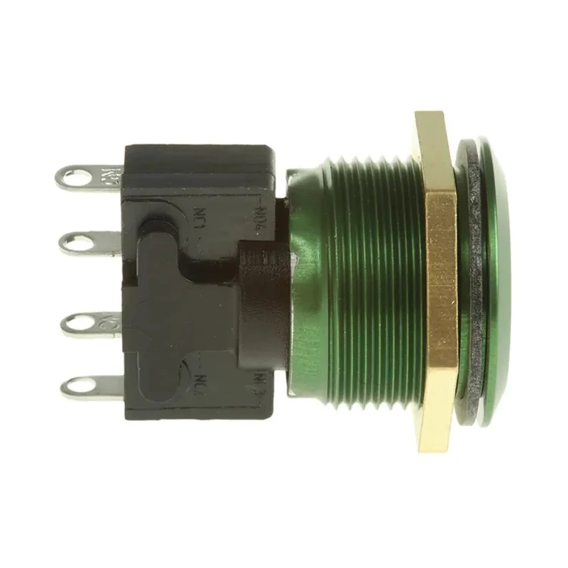 ITW Switches 76-95 Series Vandal Resistant Momentary Push Button Switch Panel Mount 32 mm Cutout SPDT IP67 5 V 76-9513/4044G