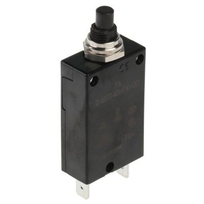 ETA Thermal Overcurrent Circuit Breaker 7A Current Rating 1-Pole Panel Mount 250V AC 50V DC 2-5700-IG1-P10-DD-000040-7A