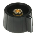 Sifam Black Nylon Potentiometer Knob 29.5 mm Diameter for 6.35 mm Circular Shaft SP291 250 BLACK