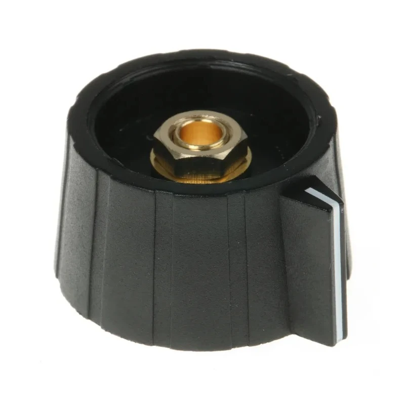 Sifam Black Nylon Potentiometer Knob 29.5 mm Diameter for 6.35 mm Circular Shaft SP291 250 BLACK