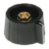 Sifam Black Nylon Potentiometer Knob 29.5 mm Diameter for 6.35 mm Circular Shaft SP291 250 BLACK