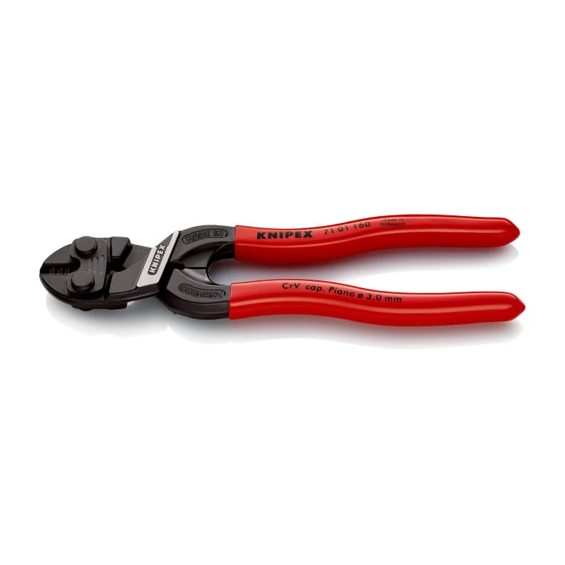 Knipex Compact Bolt Cutter Plastic Grip and Handle 160 mm Length Cutting Capacity 5.3 mm 71 01 160