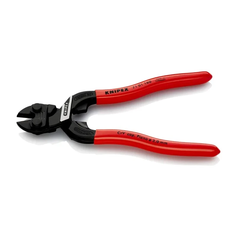 Knipex Compact Bolt Cutter Plastic Grip and Handle 160 mm Length Cutting Capacity 5.3 mm 71 01 160