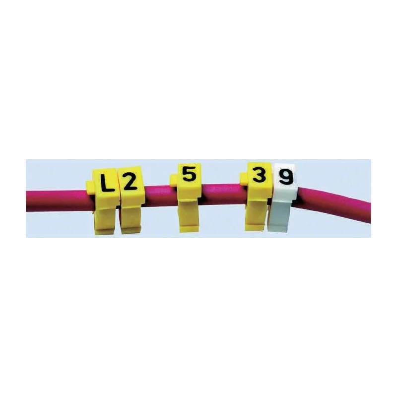 HellermannTyton WIC2 Snap-On Cable Marker Black, Pre-printed "8", For 2.8 mm to 3.8 mm Cables, Polyamide, 561-05028