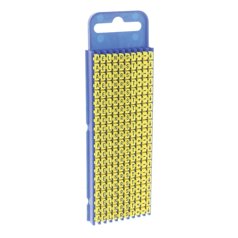 HellermannTyton Pre-Printed Snap-On Cable Marker Black White Polyamide 5.6mm Width 3mm Length - WIC2 561-02994