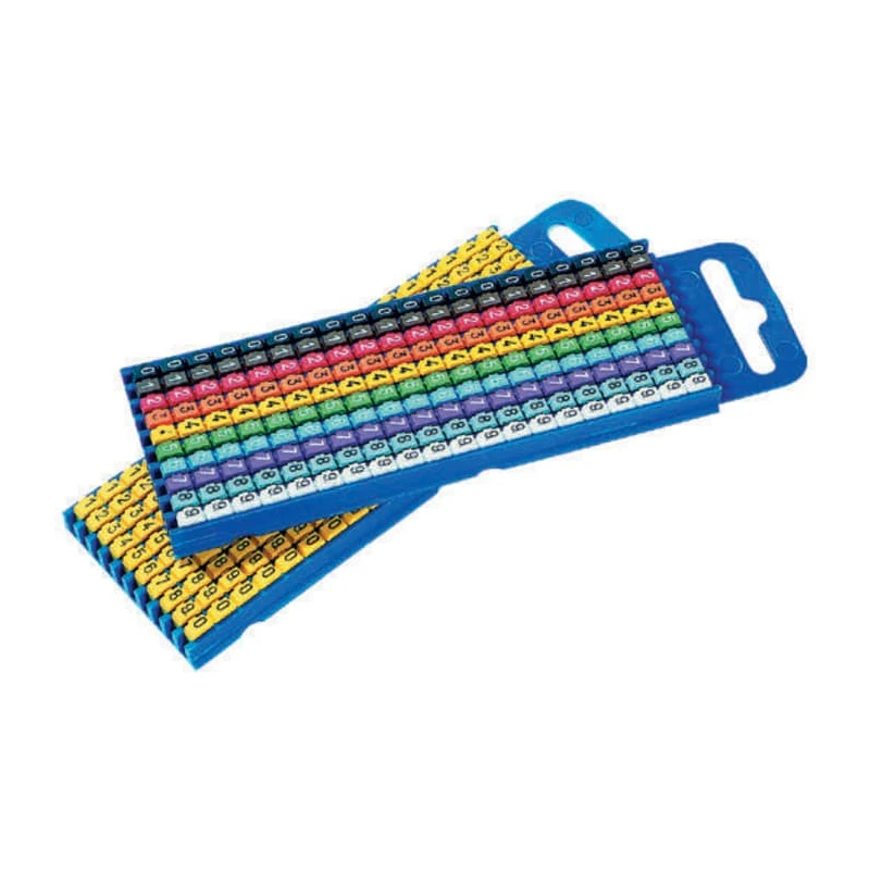 HellermannTyton Snap-On Pre-Printed Cable Marker Black, Polyamide, 8mm Width, 3mm Length, For 4.3-5.3mm Cable Diameter WIC3