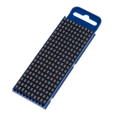 HellermannTyton Snap-On Pre-Printed Cable Marker, White "0" Legend, 2.8 to 3.8 mm Cable Diameter, Polyamide Material WIC2