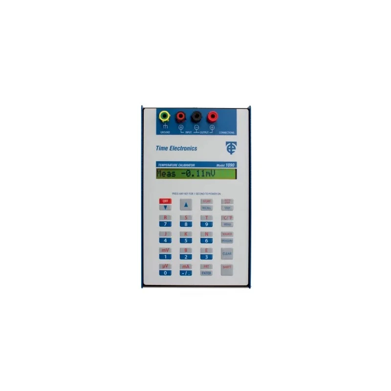 Time Electronics Thermocouple Temperature Calibrator 1090, NiMH Battery, 0.2 °C Accuracy, 0.1 °C/°F Resolution 1090