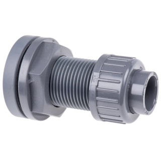 Georg Fischer Plastic Pipe Fitting Straight Press Fit Tank Adapter 1/2 in 1/2 in 161050226
