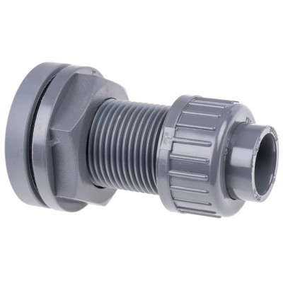 Georg Fischer Plastic Pipe Fitting Straight Press Fit Tank Adapter 1/2 in 1/2 in 161050226