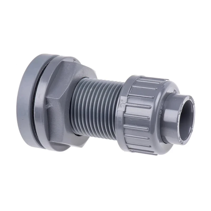 Georg Fischer Plastic Pipe Fitting Straight Press Fit Tank Adapter 1/2 in 1/2 in 161050226
