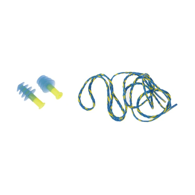 Honeywell Safety Yellow Blue Reusable Corded Ear Plugs 28dB SNR 1011282