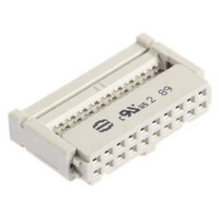 HARTING 20-Way IDC Connector Female for Cable, 2 Row, 2.5A, 320V AC, Gold Plating, SEK 18 Series 09185206813