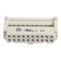 HARTING 20-Way IDC Connector Female for Cable, 2 Row, 2.5A, 320V AC, Gold Plating, SEK 18 Series 09185206813