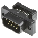 TE Connectivity Amplimite HDF-20 9 Way Right Angle 2.77 mm Pitch Cable D-Sub Connector with 4-40 Screw Male 1658615-4