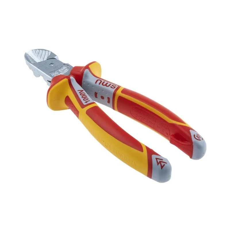 NWS VDE/1000V Approved Side ESD Safe Side Cutter with Bi-Metal Handle, 160mm Length N134-49-VDE-160-SB