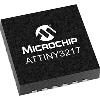 Microchip 8-bit AVR Microcontroller with 32kB Flash, 2kB SRAM, 20 MHz Clock, 24-Pin VQFN Package ATTINY3217
