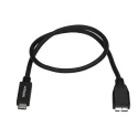 StarTech.com USB 3.1 High-Speed Male USB 3.2 Type C to Male Micro USB Type B Cable, Black PVC Jacket, 500mm USB31CUB50CM