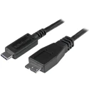 StarTech.com USB 3.1 High-Speed Male USB 3.2 Type C to Male Micro USB Type B Cable, Black PVC Jacket, 500mm USB31CUB50CM