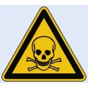 Wolk Hazard Warning Sign Toxic Aluminium 200mm x 200mm Germany 11.0164